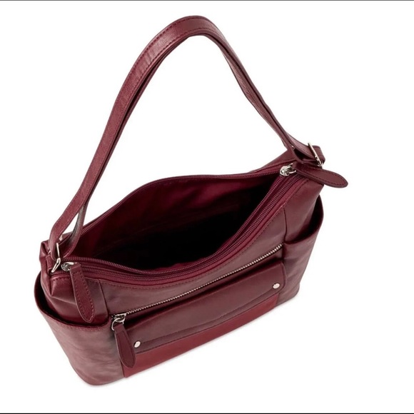 burgundy women’s shoulder crossbody adjustable straps - Picture 1 of 3